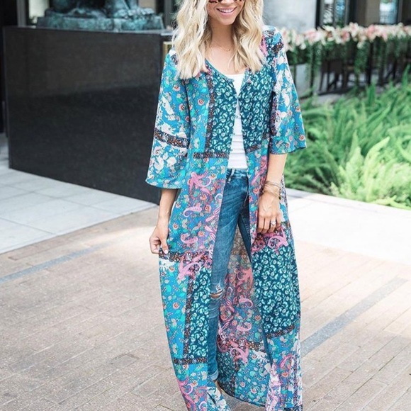 Patchwork print kimono - Picture 3 of 5